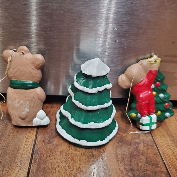 Hand Painted Christmas Bundle of Two Ornaments and a Christmas Tree Knick Knack! - Picture 2 of 5
